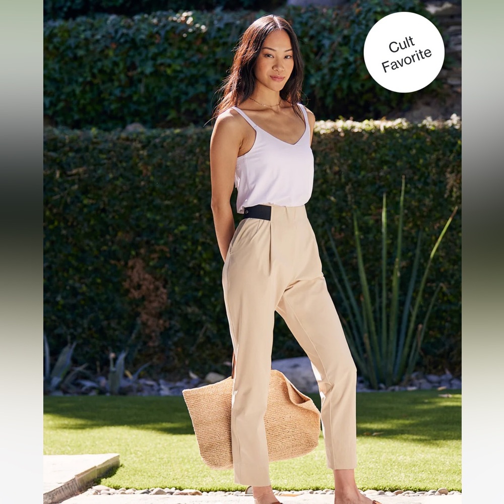 ADAY turn it up trouser pant in sesame / khaki